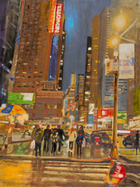 50th Street Midtown No. 1, 2018, Oil on linen, 48 x 36 inches